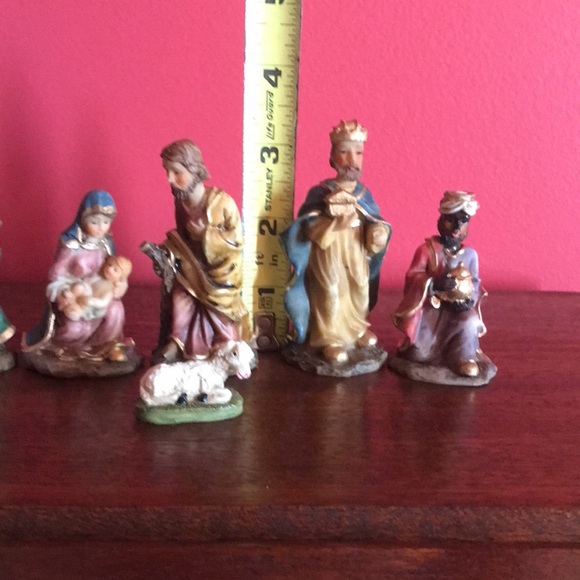 Giftco Vintage Christmas Nativity Scene Wood Manger Mary Joseph Jesus Kings Lamb - Picture 11 of 14